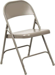 NPS - 16-5/8" Wide x 16-1/4" Deep x 29-1/2" High, Steel Standard Folding Chair - Gray - Exact Tool & Supply