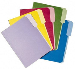 UNIVERSAL - 10 x 15", Legal, Blue/Light Blue, Colored Folders with Single-Ply Tabs - 11 Point Stock, 1/3 Tab Cut Location - Exact Tool & Supply