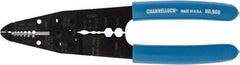 Channellock - 22 to 10 AWG Capacity Wire Stripper/Crimper - 8-1/4" OAL, Plastic Cushion Handle - Exact Tool & Supply
