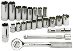 SK - 22 Piece 3/8" Drive Deep Well Socket Set - Exact Tool & Supply
