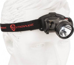 Streamlight - White LED Bulb, 50 Lumens, Hands-free Flashlight - Black Plastic Body, 2 AAA Alkaline Batteries Included - Exact Tool & Supply