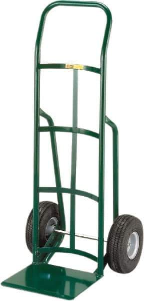 Little Giant - 800 Lb Capacity 47" OAH Hand Truck - 12 x 14" Base Plate, Continuous Handle, Steel, Full Pneumatic Wheels - Exact Tool & Supply