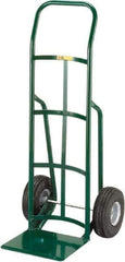 Little Giant - 800 Lb Capacity 47" OAH Hand Truck - 12 x 14" Base Plate, Continuous Handle, Steel, Full Pneumatic Wheels - Exact Tool & Supply
