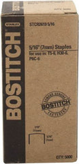 Stanley Bostitch - 1/4" Long x 7/16" Wide, 24 Gauge Crowned Construction Staple - Steel, Chisel Point - Exact Tool & Supply