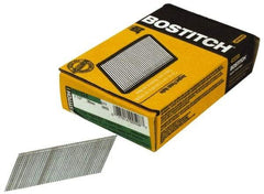 Stanley Bostitch - 15 Gauge 0.072" Shank Diam 1-1/2" Long Finishing Nails for Power Nailers - Steel, Galvanized Finish, Angled Stick Collation, Chisel Point - Exact Tool & Supply
