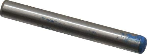 Metric Blue - 6mm Diam x 50mm Pin Length Alloy Steel Pull Out Dowel Pin - 1 Beveled & 1 Threaded End - Exact Tool & Supply