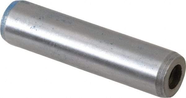 Metric Blue - 12mm Diam x 50mm Pin Length Alloy Steel Pull Out Dowel Pin - 1 Beveled & 1 Threaded End - Exact Tool & Supply
