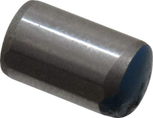 Metric Blue - 6mm Diam x 10mm Pin Length Alloy Steel Pull Out Dowel Pin - 1 Beveled & 1 Threaded End - Exact Tool & Supply