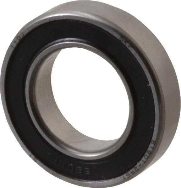 SKF - 12mm Bore Diam, 21mm OD, Double Seal Thin Section Radial Ball Bearing - 5mm Wide, 1 Row, Round Bore, 151 Lb Static Capacity, 321 Lb Dynamic Capacity - Exact Tool & Supply