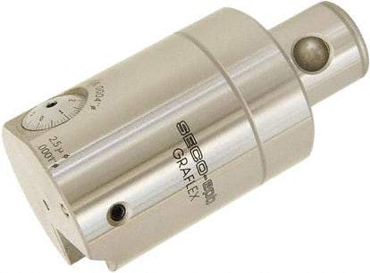 Seco - 35mm Body Diam, Manual Single Cutter Boring Head - 39mm to 51mm Bore Diam - Exact Tool & Supply