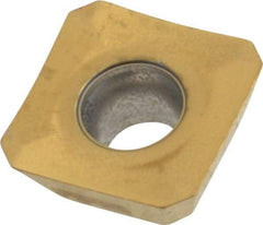 Seco - SEEX09T3 M05 Grade F40M Carbide Milling Insert - TiAlN/TiN Finish, 0.156" Thick, 3/8" Inscribed Circle - Exact Tool & Supply