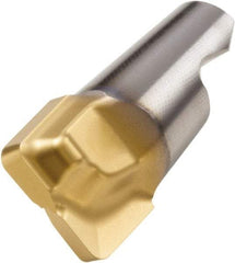 Seco - MM06 MD02 Grade F30M Carbide End Milling Tip Insert - 2 Flutes, 0.236" Cutting Diam, 0.161" Depth of Cut, 0.199" Extension, 0.039" Cnr Rad - Exact Tool & Supply