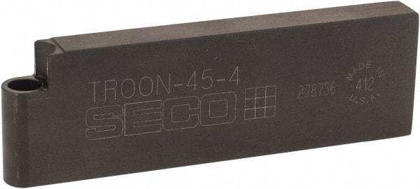 Seco - TROO, Neutral Cut, 1-1/4" Shank Height x 7/16" Shank Width, Neutral Rake Indexable Turning Toolholder - 4" OAL, RCGS Insert Compatibility, Series Multi-Directional Turning (MDT) - Exact Tool & Supply
