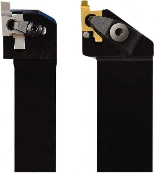 Seco - CE, External, Right Hand, 0.103" Max Depth of Cut, 0.03 to 0.103" Groove Width, Indexable Grooving Tool Holder - 10EAR, 10ER, 12ER Insert Compatibility, 1/2" Shank Height, 1/2" Shank Width, 4" OAL - Exact Tool & Supply