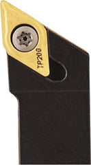 Seco - SDJC, Left Hand Cut, 93° Lead Angle, 1" Shank Height x 1" Shank Width, Neutral Rake Indexable Turning Toolholder - 6" OAL, DCMT 32.52 Insert Compatibility, Series Multi-Directional Turning (MDT) - Exact Tool & Supply