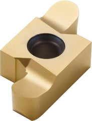 Seco - 101010ER R Grade CP500, 1mm Cutting Width Carbide Grooving Insert - Right Hand, 1mm Corner Radius, TiAlN/TiN Finish - Exact Tool & Supply