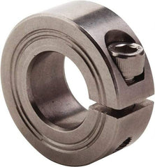 Climax Metal Products - 23mm Bore, Stainless Steel, One Piece Clamp Collar - 1-7/8" Outside Diam - Exact Tool & Supply