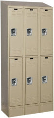 Hallowell - 6 Door, 2 Tier, Ready-Built Wardrobe & Box Lockers - Exact Tool & Supply