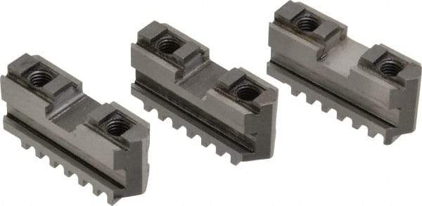 Gibraltar - 5" Max Chuck Diam Compatibility, Steel Tongue & Groove Hard Lathe Master Jaws - 5" Min Chuck Diam Compatibility - Exact Tool & Supply