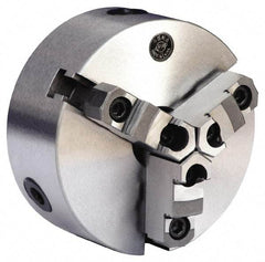 Gibraltar - 3 Jaws, 6" Diam, Self Centering Manual Lathe Chuck - D1-4 Mount Spindle, Reversible, 1.5748" Through Hole Diam, 0.0012" Axial Runout, 0.0012" Radial Runout, Cast Iron - Exact Tool & Supply