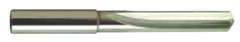 W Dia. - Carbide Straight Flute 4XD Drill-120Â° Point-Coolant-Bright - Exact Tool & Supply