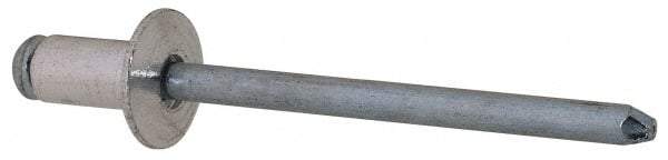 RivetKing - Size 52 Dome Head Aluminum Open End Blind Rivet - Steel Mandrel, 0.02" to 1/8" Grip, 0.312" Head Diam, 0.16" to 0.164" Hole Diam, 0.3" Length Under Head, 5/32" Body Diam - Exact Tool & Supply
