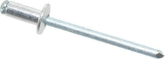 RivetKing - Size 53 Dome Head Aluminum Open End Blind Rivet - Steel Mandrel, 0.126" to 0.187" Grip, 0.312" Head Diam, 0.16" to 0.164" Hole Diam, 0.362" Length Under Head, 5/32" Body Diam - Exact Tool & Supply