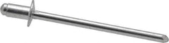RivetKing - Size 41 Dome Head Aluminum Open End Blind Rivet - Aluminum Mandrel, 0.02" to 0.062" Grip, 1/4" Head Diam, 0.129" to 0.133" Hole Diam, 0.212" Length Under Head, 1/8" Body Diam - Exact Tool & Supply