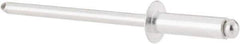 RivetKing - Size 45 Dome Head Aluminum Open End Blind Rivet - Aluminum Mandrel, 0.251" to 0.312" Grip, 1/4" Head Diam, 0.129" to 0.133" Hole Diam, 0.462" Length Under Head, 1/8" Body Diam - Exact Tool & Supply