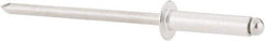 RivetKing - Size 46 Dome Head Aluminum Open End Blind Rivet - Aluminum Mandrel, 0.313" to 3/8" Grip, 1/4" Head Diam, 0.129" to 0.133" Hole Diam, 0.525" Length Under Head, 1/8" Body Diam - Exact Tool & Supply