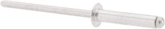 RivetKing - Size 48 Dome Head Aluminum Open End Blind Rivet - Aluminum Mandrel, 0.376" to 1/2" Grip, 1/4" Head Diam, 0.129" to 0.133" Hole Diam, 0.65" Length Under Head, 1/8" Body Diam - Exact Tool & Supply