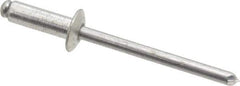 RivetKing - Size 66 Dome Head Aluminum Open End Blind Rivet - Aluminum Mandrel, 0.251" to 3/8" Grip, 3/8" Head Diam, 0.192" to 0.198" Hole Diam, 0.575" Length Under Head, 3/16" Body Diam - Exact Tool & Supply
