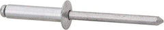 RivetKing - Size 610 Dome Head Aluminum Open End Blind Rivet - Aluminum Mandrel, 0.501" to 5/8" Grip, 3/8" Head Diam, 0.192" to 0.198" Hole Diam, 0.825" Length Under Head, 3/16" Body Diam - Exact Tool & Supply