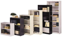 Sandusky Atlantic - 2 Shelf, 42" High x 36" Wide Bookcase - 12" Deep, Steel, Black - Exact Tool & Supply