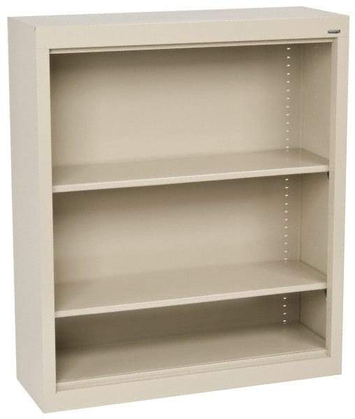 Sandusky Atlantic - 2 Shelf, 42" High x 36" Wide Bookcase - 12" Deep, Steel, Putty - Exact Tool & Supply