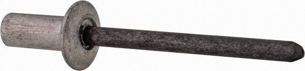 RivetKing - Size 53 Dome Head Aluminum Closed End Sealing Blind Rivet - Steel Mandrel, 0.188" to 1/4" Grip, 3/8" Head Diam, 0.192" to 0.196" Hole Diam, 0.531" Length Under Head, 3/16" Body Diam - Exact Tool & Supply