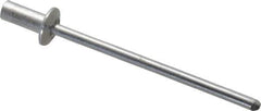 RivetKing - Size 41 Dome Head Aluminum Closed End Sealing Blind Rivet - Aluminum Mandrel, 0.02" to 0.062" Grip, 1/4" Head Diam, 0.129" to 0.133" Hole Diam, 0.297" Length Under Head, 1/8" Body Diam - Exact Tool & Supply