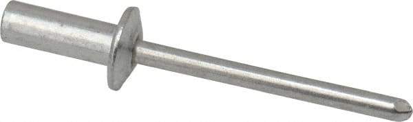 RivetKing - Size 53 Dome Head Aluminum Closed End Sealing Blind Rivet - Aluminum Mandrel, 0.188" to 1/4" Grip, 3/8" Head Diam, 0.192" to 0.196" Hole Diam, 0.531" Length Under Head, 3/16" Body Diam - Exact Tool & Supply