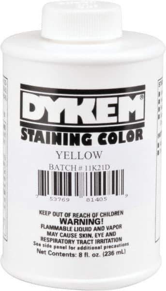 Dykem - 8 Ounce Yellow Staining Color - Brush in Cap Container - Exact Tool & Supply