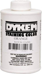 Dykem - 8 Ounce Orange Staining Color - Brush in Cap Container - Exact Tool & Supply