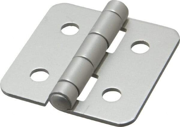 80/20 Inc. - 2" Long x 2" Wide x 0.078" Thick, Aluminum Door Hinge - Aluminum - Exact Tool & Supply