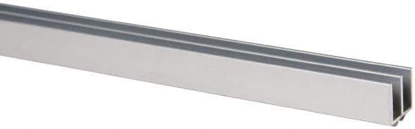 80/20 Inc. - 1 Panel, 0 to 48" Wide Door, Clear Anodized Aluminum Door Slide Track - 0.281" Door Thickness - Exact Tool & Supply