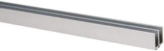 80/20 Inc. - 1 Panel, 0 to 48" Wide Door, Clear Anodized Aluminum Door Slide Track - 0.281" Door Thickness - Exact Tool & Supply
