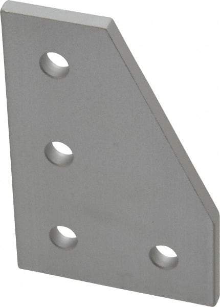 80/20 Inc. - 2" Wide, 3" High, Open Shelving 4 Hole 90° Angled Plate - Aluminum, Use with Series 10 & Bolt Kit 3321 - Exact Tool & Supply