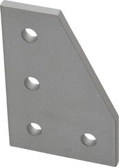 80/20 Inc. - 2" Wide, 3" High, Open Shelving 4 Hole 90° Angled Plate - Aluminum, Use with Series 10 & Bolt Kit 3321 - Exact Tool & Supply