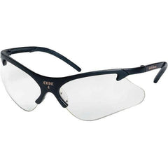 Smith & Wesson - Clear Lenses, Framed Safety Glasses - Scratch Resistant, Black Plastic Frame, Size Universal, Wrap Around - Exact Tool & Supply