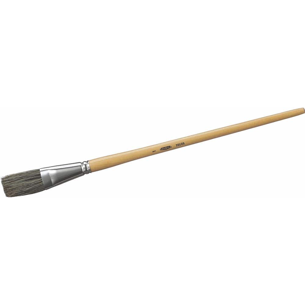 Osborn - Artist Brushes; Type: Artist Paint Brush ; Industry Size Specification: 1 ; Bristle Material: White China Bristle ; Bristle Length (Inch): 1-3/4 ; Handle Length (Inch): 6 ; Handle Material: Wood; Steel - Exact Tool & Supply