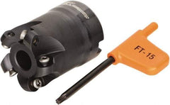 Kennametal - 38.1mm Cut Diam, 5mm Max Depth, 1/2" Arbor Hole, 5 Inserts, RD.. 1003... Insert Style, Indexable Copy Face Mill - KDM150 Cutter Style, 1-1/2 High, Series KDM - Exact Tool & Supply