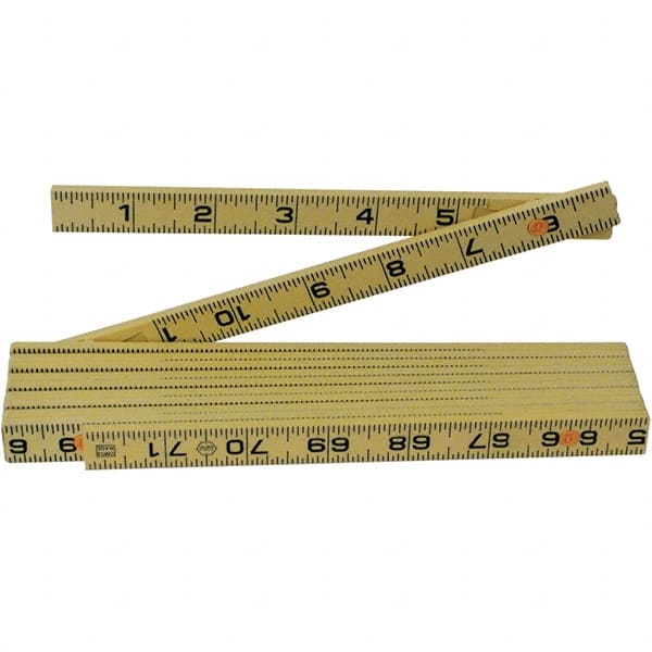 Wiha - Folding Rules Overall Length (Feet): 6.00 Graduation (Inch): 1/16 - Exact Tool & Supply