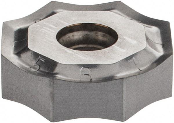 Iscar - ONHU080608 HP Grade IC328 Carbide Milling Insert - TiCN Finish, 0.2362" Thick, 0.7953" Inscribed Circle, 0.8mm Corner Radius - Exact Tool & Supply